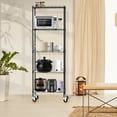 thumbnail image 5 of Ciwapet 22" Wide Heavy Duty Metal Rolling Storage Shelf with 5 Adjustable Rack for Kitchen Bathroom Laundry Room Household Use, 5 of 10