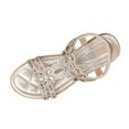 thumbnail image 2 of HaiMao Rhinestone Sandals for Women Clearance Dressy Casual Summer Flat Casual Dress Sandal Sparkly Beach Wedding Bride Sandals Gold 9(42), 2 of 9