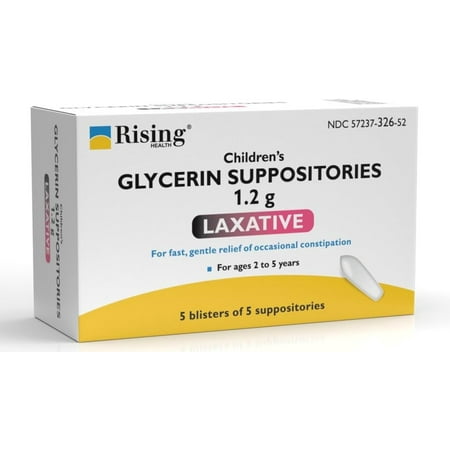 GLYCERIN SUPPOSITORIES 1.2G 25CT: Children’s Laxative – Gentle Constipation Relief