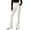 White, variant on Women's Cross Waist Straight Leg Pants - Trendy High Waist Trousers with Pockets for Casual Wear