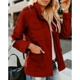 thumbnail image 3 of NANAHuang Women's Fall Stand Collar Zip Up Military Cotton Utility Safari Jacket, 3 of 6