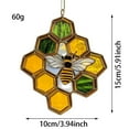thumbnail image 3 of Honeycomb Bee Sun Catcher 2D Acrylic Window Hanging Ornament for Home,Garden Nursery Cute Bee Decor, Spring Summer Wall Art - Handmade Gift for Women, Mom, Grandma, Birthday Housewarming, 3 of 5