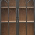 thumbnail image 3 of Veria Curio Wine Bar Cabinet, 2 Glass Arch Doors, Matte Black 71 Inch, 3 of 5
