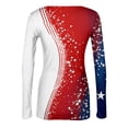 thumbnail image 4 of Sewkxo Shirts for Women Plus Size 250th Anniversary American Independence Day Printed Crewneck Pullover Tops Spring Summer Loose Fit Casual Long Sleeve T Shirt,White M, 4 of 6