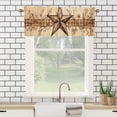 thumbnail image 3 of Rusitc Star Berries Curtains Valances for Home Decor Vintage Star on Country Farmhouse Thermal Insulated Room Darkening Curtain for Dinning Room 54 by 18 in, 1 Panel, 3 of 6