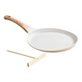 thumbnail image 4 of Luzkey Nonstick Crepe Pan Handle Flat Pan Dosa Pan for Roti Indian Pancakes Cooktop 7inch, 4 of 8