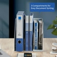 thumbnail image 5 of NOGIS Collapsible 3 Compartment Magazine Holder Desktop Adjustable Sturdy File Dividers Document Cabinet Rack Display (Light Gray), 5 of 7
