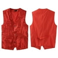 thumbnail image 6 of Men's Suit Vest Slim Fit Business Wedding Sleeveless Tank, 6 of 9