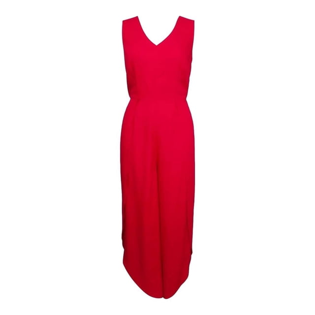 Ropa Playa Ocean Pacific para Mujer Jumpsuit Sin Manga Cuello V Pierna Picos Rojo Talla G