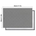 thumbnail image 6 of Black White Small Checkered Pattern Summer Placemats Table Placemats Set Of 4-Linen Kitchen Washable Placemats Table Mats 11.8"x17.7" Non-Slip Heat Resistant, 6 of 6