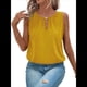 thumbnail image 1 of Chaleco de Moda con Cuello Redondo y Botones, Color Liso, Amarillo, Talla M, 1 of 6