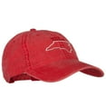 thumbnail image 5 of North Carolina with Map Outline Embroidered Washed Cotton Twill Cap - Red OSFM, 5 of 5