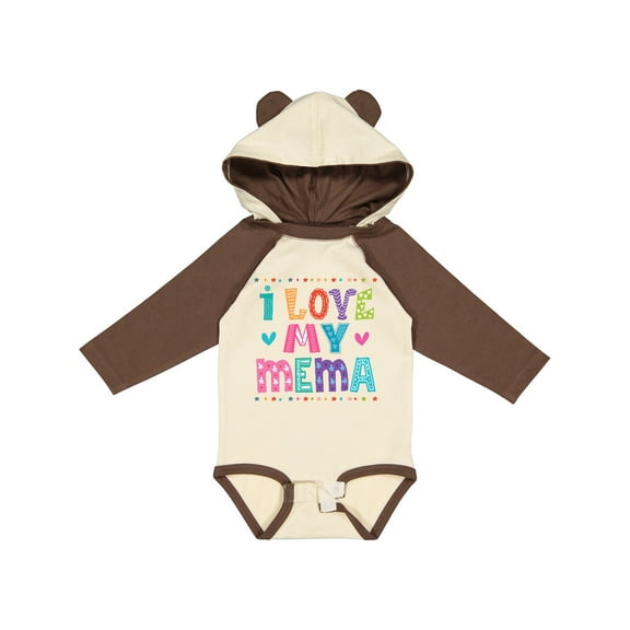 Inktastic I Love My Mema Grandchildren Girls Long Sleeve Baby Bodysuit
