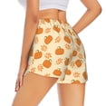 thumbnail image 3 of Goofa Autumn Leaves And Pumpkins Printed Women 2 in 1 Running Shorts,Quick Dry Athletic Workout Shorts,High Waisted Athletic Shorts with Liner Pockets-Medium, 3 of 9