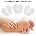 thumbnail image 5 of Arch Support Shoe Insoles for Flat Feet, Gel Arch Inserts for Plantar Fasciitis, Adhesive Arch Pad for Relieve Pressure and Feet Pain- 3 Pairs (Clear, 3 Count (Pack of 1)), 5 of 5