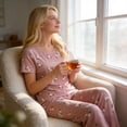 thumbnail image 2 of ZROVA Women's 2-Pack Floral Pajama Sets, 6-Piece Soft Sleepwear Bundle with Short Sleeve Tops, Shorts & Long Pants, 2 of 7