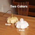 thumbnail image 2 of Small flower shape creamy glass pendant light fixtures for kitchen sink, vintage Japanese style kitchen island pendant lighting, retro Nordic hanging lamp ceiling chandelier over dining table, 2 of 7