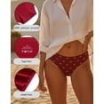 thumbnail image 2 of Finetoo Seamless Underwear for Women No Show Hipster Bikini Panties Low Rise Cheeky Breathable Soft Invisible Briefs XS-XL 5 Pack, 2 of 5
