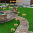 thumbnail image 5 of 5-8 Bundles Artificial Flower Plastic Fake Outdoor Plant Faux UV Resistant Decor, 5 of 5