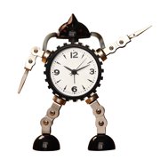 Apooke Gear Robot Desktop Alarm Clock for Creative Student Silent for Time Clocks