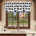 thumbnail image 6 of Black Cat Curtain Valances for Windows, Kitchen Valance Window Treatments Panel 2 Pack, Modern Cartoon Animals Minimalist Rod Pocket Short Curtains for Bathroom Bedroom 42 x 12 Inch, 6 of 8