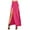Hot Pink, variant on Womens Double Split Maxi Long Skirt Ladies Plain Basic Two Side Slit 4 22 Lace Bed Skirt