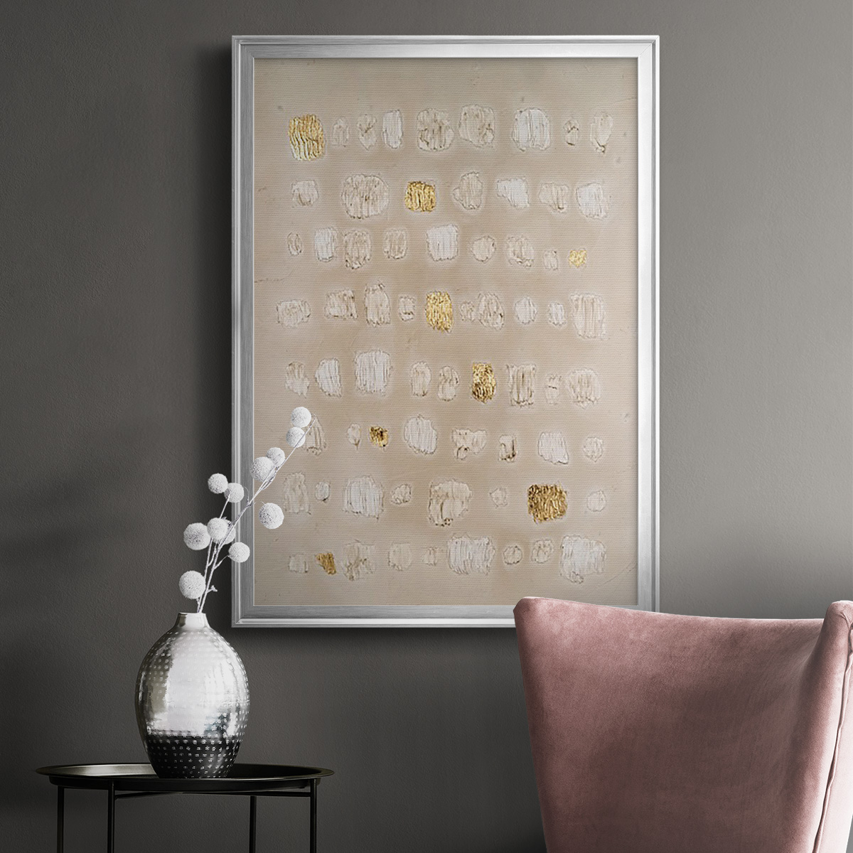 Embellished Cobblestone II Premium Framed Print, in Gold, Black, or Silver - Ready to Hang