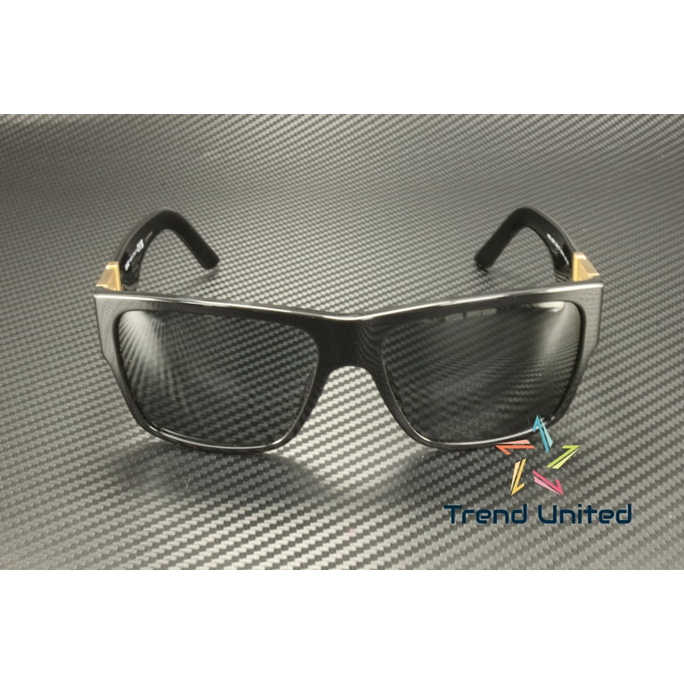 Versace Sunglasses MOD.4296 GB1/81 Shiny Black Square Frames w/ Dark Grey Lenses Versace Greca VE 4296 (GB1/87) O4296 VE4296GB1/87 Sunglasses  main image 2