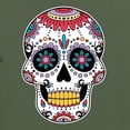 thumbnail image 5 of Wild Bobby Day Of The Dead Sugar Skull Pop Culture Men Graphic Tee, Military Green, 5X-Large, 5 of 5