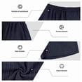 thumbnail image 5 of Dwelliawo Men's Textured Polo Shirt And Shorts Set, 2 Piece Summer Casual Outfit, Breathable V Neck Knit Tracksuit For Daily Wear Navy M, 5 of 5