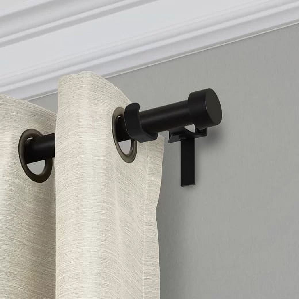 Mainstays SwiftSet No Drill Black 1/2" to 1" Diameter Curtain Rod Brackets, 2 Count