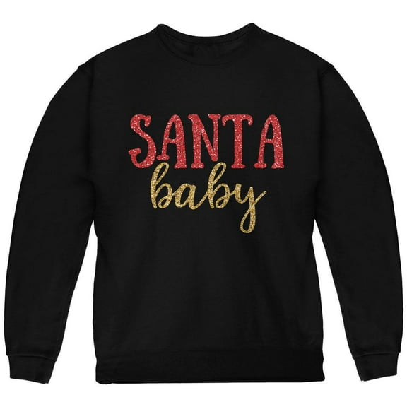 Christmas Santa Baby Youth Sweatshirt Black YSM
