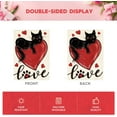 thumbnail image 6 of Love Hearts Black Cat Valentines Day Garden Flag 12x18 Inch Double Sided, Anniversary Rustic Yard Outdoor Decoration, 6 of 6
