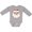 AC-Heather Grey, variant on Cute Santa Claus Face Boys or Girls Long Sleeve Baby Bodysuit