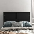 thumbnail image 6 of Polifurniture Victoria Full Size Wood Storage Headboard, Black, 6 of 10