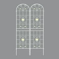 thumbnail image 2 of Tcbosik 4 Pack Garden Trellis for Climbing Plants Outdoor, 86.7" x 19.7" Metal Trellis Plant Climbing Support Decorative, Cream White, 2 of 8