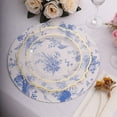 thumbnail image 3 of Balsa Circle 6 Blue Round 13 in Disposable Paper Charger Plates Floral Design Party Events Decorations Supplies, 3 of 8