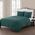 thumbnail image 4 of VCNY Home Kaleidoscope Geometric Green 3 Piece Bed Quilt & Sham Set, Full/Queen, 4 of 6