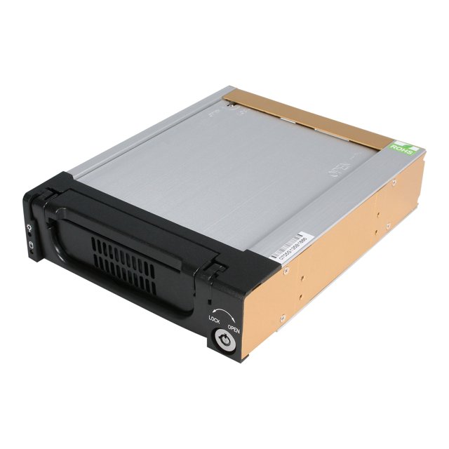 StarTech.com 5.25 in Rugged SATA Hard Drive Mobile Rack Drawer - Aluminum Removable Hard Drive Bay (DRW150SATBK) - Storage mobile rack - 3.5" - black