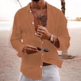 thumbnail image 2 of Polo Shirts for Men Trendy Casual Tees Men Long Sleeve Workout Purse Sleepers Mens Spandex Long Sleeve Shirt Thick Turtleneck T Shirts Loose Short Workout Top Extra Tops Orange 2XL, 2 of 5