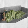 thumbnail image 6 of Geometric Soft Flannel Fleece Throw Blanket, Triangular in Various Tones Symmetric Colorful Design, Cozy Plush for Indoor and Outdoor Use, 50" x 70", Yellow Turquoise, by Ambesonne, 6 of 6