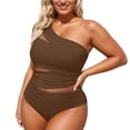 thumbnail image 1 of QHFBli Plus Size Swimsuit Women One Piece Swimsuit Tummy Control High Neck Bathing Suit Ruched Swimwear, 1 of 5