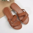 thumbnail image 3 of Cathalem Sandal Women Adult Female Earth Spirit Sandals for Women and Solid Color New Pattern Summer Style Set Toe Flat Bottoms Womens Fisherman Sandals Brown 6.5, 3 of 8