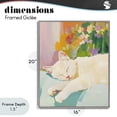 thumbnail image 4 of Stupell Industries Contemporary Sleeping Cat with Flowers Gray Framed Giclee Art, 16 x 20, by The Prints Vibe, 4 of 8