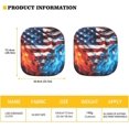 thumbnail image 2 of SHIQI-2 Piece Windshield Sun Shade Foldable American Flag Print Sunshade for Car Windshield July 4th Front Window Cover Sun Shade Sun Protection Car Accessories, 2 of 4