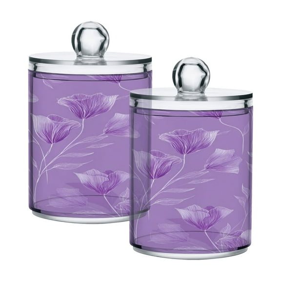 High-value clear storage jars keep life organized and within reach one sizex2 Elegant Lavender Design