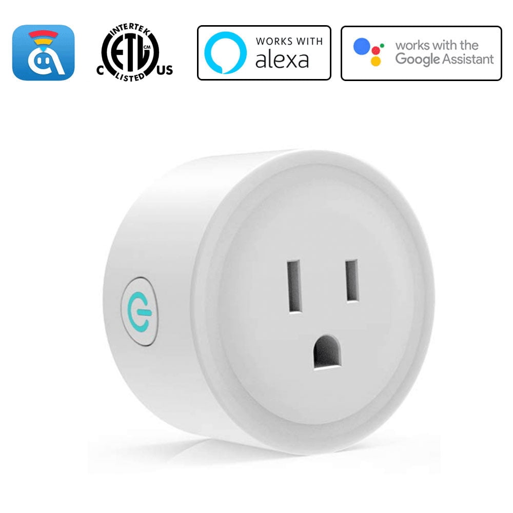 1Pcs Mini WiFi Smart Plug Outlet Switch Work with  Echo Alexa Google Home Remote 
