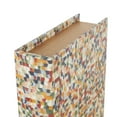thumbnail image 4 of DecMode Faux Book Storage Multi Colored Fabric Decorative Box, 3 Count, 4 of 9