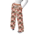thumbnail image 2 of ClodeEU Women's Christmas Print Flannel Pants With Pockets ,Elastic Waist Pant With Drawstring ,Fashion Loose Pant Multicolor 03,Womens Plus L, 2 of 7
