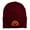 Maroon, variant on Halloween Evil Jack o Lantern Embroidered Long Beanie - Red OSFM